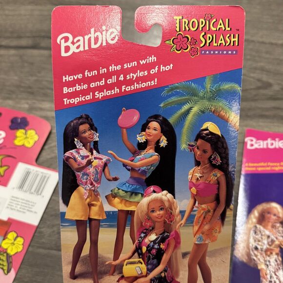 VTG 90s Barbie Fashions Lot Fancy Date Great Weekend Tropical Splash Magic Slate - Picture 5 of 9